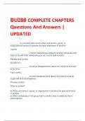 BU288 COMPLETE CHAPTERS Questions And Answers |  UPDATED