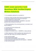 CADC exam &lpar;practice test&rpar; Questions With Verified Expert  Written Solutions
