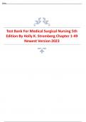 Test Bank For Medical Surgical Nursing 5th  Edition By Holly K&period; Stromberg Chapter 1-49  Newest Version 2023
