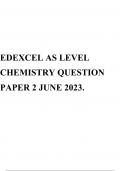 EDEXCEL AS LEVEL CHEMISTRY QUESTION PAPER 1 and 2 JUNE 2023.