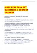 IAHSS REAL EXAM SET  QUESTIONS & CORRECT  ANSWERS