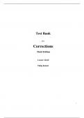 Instructors Manual with Test Bank For Corrections (Justice Series) 3rd Edition By Leanne Alarid, Philip Reichel (All Chapters, 100% original verified, A  Grade)