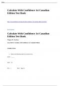 Calculate With Confidence 1st Canadian  Edition Test Bank