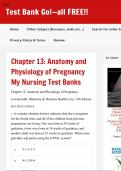  Anatomy and Physiology of Pregnancy My Nursing Test Banks
