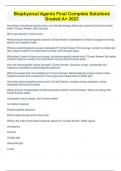 Biophysical Agents Final Complete Solutions  Graded A&plus; 2023