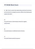 FIT BCBA Mock Exam QUESTIONS & ANSWERS 2023 ( A+ GRADED 100% VERIFIED)