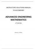 Advanced Engineering Mathematics, 8e Peter V. O'Neil (Solutions Manual All Chapters, 100% original verified, A+ Grade)