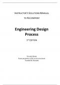 Solutions Manual for Engineering Design Process 3rd Edition By Yousef Haik, Sangarappillai Sivaloganathan, Tamer Shahin  (All Chapters, 100% original verified, A+ Grade)