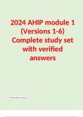 2024 AHIP module 1 Versions 1-6 Complete study set with verified answers