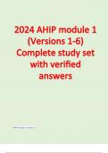 2024 AHIP module 1 (Versions 1-6) Complete study set with verified answers