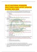 RN ATI MATERNAL NEWBORN PROCTORED EXAM LATEST UPDATED IN APRIL 2023-2024