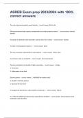 ASREB Exam prep 2023&sol;2024 with 100&percnt; correct answers