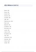 ASL Midterm Unit 5&period;4 Exam Questions And And Answers 
