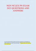 NGN NCLEX PN EXAM 2023 QUESTIONS AND ANSWERS.