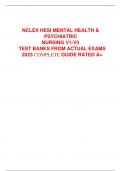 NCLEX HESI MENTAL HEALTH & PSYCHIATRIC TESTBANKS.
