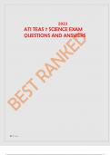 ATI TEAS 7 SCIENCE PRACTICE TEST EXAM 2023.