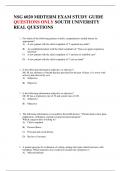 NSG 6020 MIDTERM EXAM STUDY GUIDE QUESTIONS ONLY SOUTH UNIVERSITY REAL QUESTIONS
