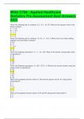 WGU C784 - Applied Healthcare Statistics Pre-Assessment Best Answers 2023