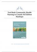 Test Bank Community Health Nursing in Canada 3rd Edition Stanhope