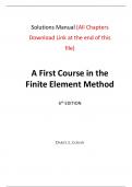 Solutions Manual for A First Course in the Finite Element Method (Enhanced Edition) 6th Edition By Daryl Logan (All Chapters, 100% original verified, A+ Grade)