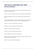 A301 Exam 2 2023&sol;2024 with 100&percnt; correct answers