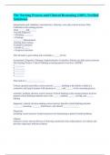 The Nursing Process and Clinical Reasoning &lpar;100&percnt; Verified Solutions&rpar;