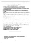 Summary BTEC Business Level 3: Unit 1 - Exploring Businesses (Distinction) A+