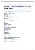 USAHS Neuroscience Exam 4 Questions and Answers