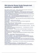 ISA Arborist Study Guide Sample test questions &vert; updated 2024