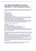 ATI: CMS FUNDAMENTAL EXAM | GRADED A+ | with complete solution 