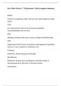 Pre-Clinic Exam 1 &vert; 70 Questions &vert; With Complete Solutions