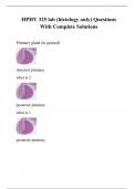 HPHY 325 lab &lpar;histology only&rpar; Questions With Complete Solutions