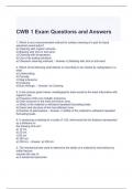 CWB 1 Exam Questions and Answers