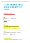 MARK KLIMEK BLUE BOOK NCLEX STUDY GUIDE