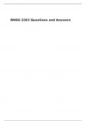 RNSG 2363 Exams Compilation Questions and Answers best for 2024