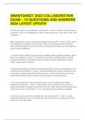 SMARTSHEET 2023 COLLABORATION EXAM – 15 QUESTIONS AND ANSWERS 2024 LATEST UPDATED  ALREADY GRADED A+|DOWNLOAD TO PASS