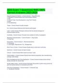 DDS Exam 1 Questions With 100&percnt; Correct Answers 2023-2024