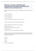RHSP CH 104 FINAL EXAM REVIEW [INCOMPLETE AND DISCONTINUED] WITH COMPLETE SOLUTIONS 100% 