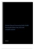 Solution Manual Community Public Health Nursing 8th Edition Nies 2024 with complete solution