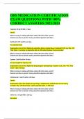 DDS MEDICATION CERTIFICATION EXAM QUESTIONS WITH 100&percnt; CORRECT ANSWERS 2023-2024
