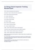 Ca Smog Check Inspector Training Review Exam Questions and Answers