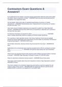 Contractors Exam Questions & Answers&excl;&excl;Contractors Exam Questions 