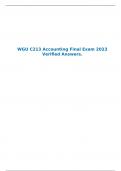 WGU C213 Accounting Final Exam 2023 Verified Answers.