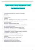 Comprehensive Stress Management Exam 1 Questions and Answers