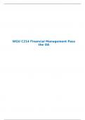 WGU C214 Financial Management Pass the OA