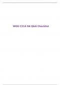 WGU C214 OA Q&A Checklist