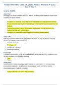 N3325 Holistic Care of Older Adults Module 4 Quiz-2023-2024 Score 100&percnt;