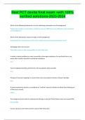 Real PCT davita final exam -with 100&percnt; verified solutions-2023-2024