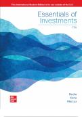 TEST BANK for Essentials of Investments, 12th Edition ISBN13: 9781260772166 By Zvi Bodie, Alex Kane and Alan Marcus. Complete Chapters 1-22