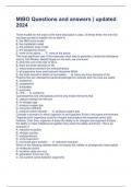 MIBO Questions and answers &vert; updated 2024